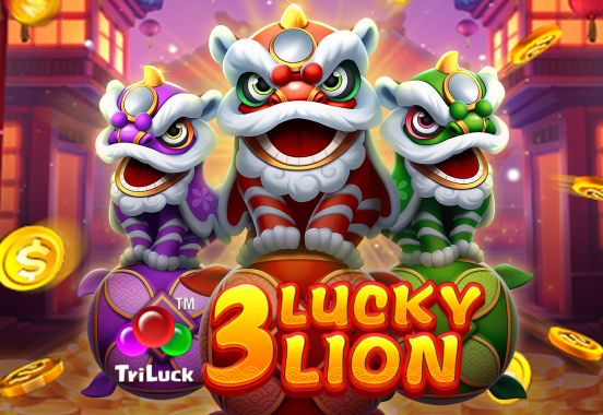 3 Lucky Lions game artwork