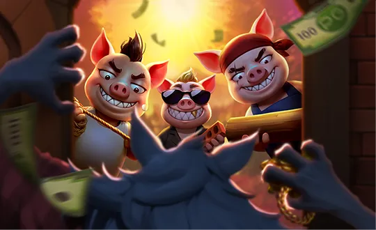 Three Crazy Piggies game artwork